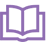 Purple open book icon
