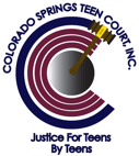 Colorado Springs Teen Court Logo. Just for Teens By Teens.